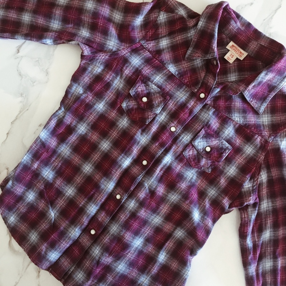 Mossimo Plaid Button Down Shirt